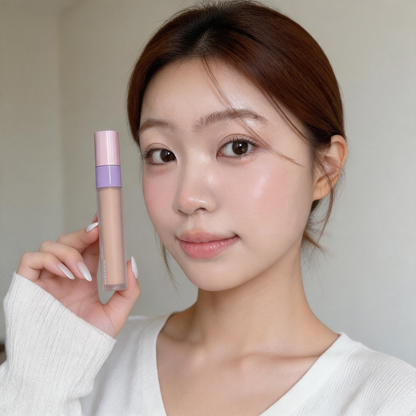 Dual-Ended Soft Focus Flawless Liquid Concealer with Blending Brush